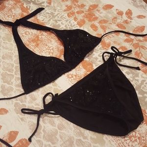 Venus black sequin bikini
